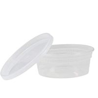 TigerChef Deli Containers with Lids Leak Proof, Microwave, Freezer and Dishwasher Safe, BPA-Free, 8 oz Capacity (Pack of 100)