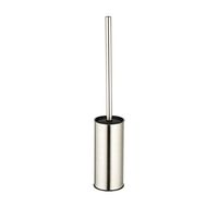 Toilet Brush Holder Brushed Nickel, Stainless Steel 304 Brushed Nickel Round Freestanding Toilet Bowl Brush and Holder for Bathroom