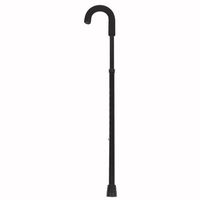 PCP Adjustable Cane with Foam Grip Round Crook Handle Lightweight Aluminum, Black, Medium
