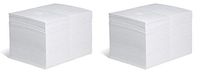 New Pig Corporation New Pig Oil Mat - 28 Ounce Absorbency - 100 Heavyweight Oil Absorbent Pads - 15" x 20" - MAT403, White (Тwо Расk)