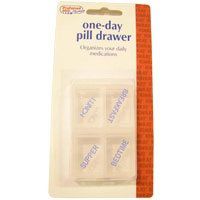 Pill Box Morning/After Noon/Evening/Bed, 4 Compartments - 24 Hours