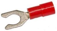 Morris Products 11722 Locking Spade Terminal, Nylon Insulated, Red, 22-16 Wire Size, #6 Stud Size (Pack of 100)