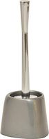 EVIDECO 6618180 Free Standing Toilet Brush Chrome and Holder Shiny Color, 4.92" L x 4.92" W x 14.17" H, Gray