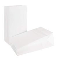 KEYYOOMY 50 CT Small Paper Gift Bags White Party Favor Kraft Paper Bags for Party