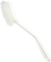 Vikan 42875 Coarse/Fine Sweep Dish Brush, Polypropylene, Polyester Bristle, 11", White