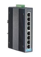 Switch, 8 Ports, Industrial, Unmanaged Gigabit Ethernet, DIN Rail/Wall, RJ45 x 8