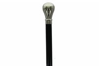 Smooth Knob Handle Cane, Formal, Nickel-Plated, Imported from Italy, Oerre