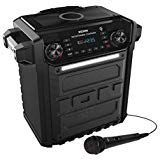 ION Pathfinder, Bluetooth Portable Speaker with Wireless Qi Charging Black Microphone