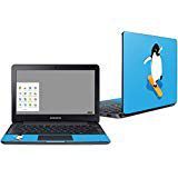 Mightyskins Skin Compatible with Samsung Chromebook 3 11.6" - Skater Penguin | Protective, Durable, and Unique Vinyl Decal Wrap Cover | Easy to Apply, Remove, and Change Styles | Made in The USA