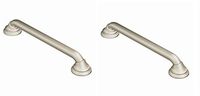 Moen R8718D3GBN Home Care Ultima 18-Inch Designer Bathroom Grab Bar with Curl Grip, Brushed Nickel (Pack of 2)