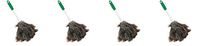 Libman Commercial 239 Handheld Feather Duster, Polypropylene and Sanoprene Handle, 13" Total Length, Green and White Handle (Pack of 6) (4-(Pack))