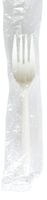 Daxwell Medium Weight Polypropylene 6 5/8" Fork, Individually Wrapped, White, Recyclable (Box of 250)