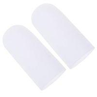 HEALLILY Pair of Gel Toe Caps Bunion Protectors Toe Separators Straighters Spreaders Correctors with Caps - Size L