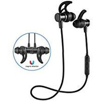 SLS-100 Wireless Bluetooth Sport Earphones Built in Microphone Runner Earphones Noise Canceling Headset in-Ears for Call Center Smart Cell Phone Black