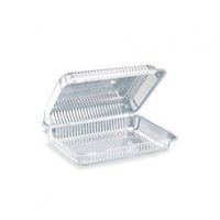 SLP57 Inline Plastics Clear Hinged Container 10-1/2x8-5/16x2-5/8 300 per case
