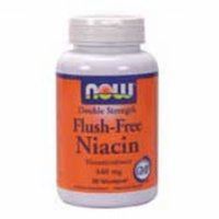 NOW Foods Flush Free Niacin Double Strength, 500mg, 90-Vegetarian Capsules