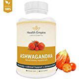 Organic Ashwagandha Root Powder 1950mg - Pure Ashwagandha Extract Capsules for Stress Relief, Anxiety Relief, Thyroid Support, Adrenal Support - Premium Ashwagandha with Black Pepper Extract