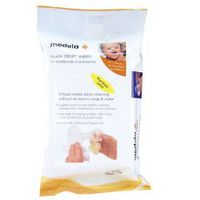 Medela Quick Clean Breast Pump and Accessory Wipes, 24 Count Resealable Pack, Convenient and Hygienic On the Go Cleaning for Tables, Countertops, Chairs, and More