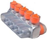 Morris Products 97318 Multi-Cable Connector, Insulated, Dual Entry, Clear, 5 Ports, 4 - 14 Wire Range