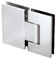 C.R. LAURENCE V1E380CH CRL Polished Chrome Vienna 380 Series Adjustable 180 Degree Glass-to-Glass Hinge