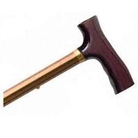 Straight Adjustable Aluminum Cane With Fritz Handle Matte Bronze