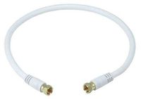 Coaxial Cable, RG-6, 18 AWG, 1 ft. 6", White