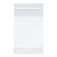 Plymor Zipper Reclosable Plastic Bags w/White Block, 2 Mil, 4" x 6" (Case of 6000)