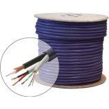 STEREN Cat. 5E & 18/2 Power & RG-59 Combo Cable - 1000ft - Purple