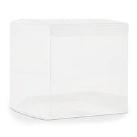 Juvale Clear Gift Boxes for Party Favors, Weddings (50 Pack) 4 inch