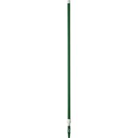 Vikan 29752 31.8"-112.50" Telescopic Aluminum Extension Handle with Threaded Tip, 1.26" Diameter, Green