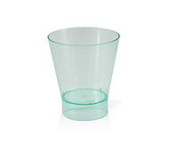 “Pavlos" Transparent Green Cup (200 per case), PacknWood - Recyclable Plastic Small Cups (6 oz, 3" x 3.5") 209MBPAVLOS
