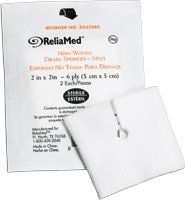 RELIAMED TRACH/DRN SPONGE, 2" X 2", 6 PLY, STRL,70