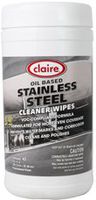 Claire Manufacturing Stainless Steel Wipes, 240 Wipes/case (6 cans of 40), One Step (No Residue) Award Winning Stainless Steel Cleaner and Polish, C993