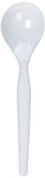 Dixie Plastic Soup Spoons, Heavyweight, White, 100/Box