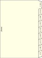 Filofax Accessories A-Z Index, Three Letter Tabs Mini Size - FF-511674
