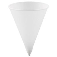 Solo 42R-2050 4.25 oz. White Paper Cone Cup Rolled Rim 5000 / CS