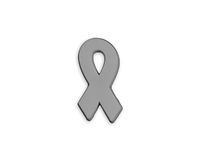 Fundraising For A Cause Gray Ribbon Awareness Silicone Pin in a Bag