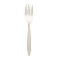CH&Q Eco Friendly Cutlery,100Pcs Disposable Spoons Knives Forks,Starch Plastic Compostable Utensils Set, Fork-100Pcs(15025.5mm)
