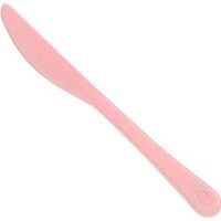 Baby Pink Plastic Knives, Exquisite Solid Color Premium Plastic Cutlery, Heavy Duty Plastic Disposable Knives (24-ct. Pack)