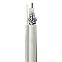 1000ft WHITE AT&T DIRECTV APPROVED DUAL SHIELD SOLID COPPER RG-6 COAXIAL 18AWG 75 Ohm 3GHz Cable with 17AWG Ground Messenger UL ETL CM TV CATV HDTV AUDIO VIDEO INTERNET INDOOR OUTDOOR BULK COAX CABLE
