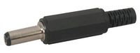 PLUG,DC,POWER,FEMALE,2.5x5.5x14MM,4.2x12MM STRAIN RELIEF,BLACK