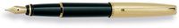 Aurora Style Black Barrel w/Gold Plated Cap Fine Point Fountain Pen - AU-E08-F