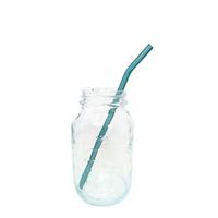 Aquamarine Barely Bent Long Straw