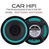 ePathChina 2pcs 6.5 Inch 80W Car HiFi Coaxial Speaker Vehicle Door Auto Audio Music Stereo Full Range Frequency Speakers for Cars