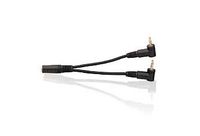 Aircraft 4" y-Adapter 1/8" Dual Mono Male to 1/18" Stereo Female