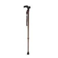 Walking Cane Aluminum Crutches One-Legged Walking Sticks Retractable Non-Slip in Line with The Shape of The Palm Grip (Brown)