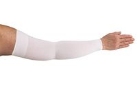 Lymphedivas White Arm Sleeve 20-30mmHg Short with Diva Diamond Band (Small)