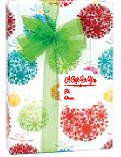Red Blue and Green Snowflake Ornaments Holiday/Christmas Deluxe- Gift Wrap Wrapping Paper with Gift Tags and Bows