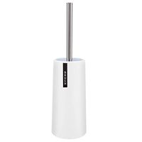Hongzer Toilet Brush Set, Toilet Brush with Holder -Duty Stainless Steel Upgraded Handle Scrubber Cleaner Set(White)
