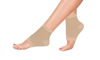 Copper-Infused Plantar Fasciitis Compression Foot Sleeves (1 Pair) Beige